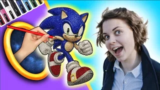 I Drew Sonic the Hedgehog… Then RUINED It with Rhinestones?! 😱