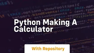 python making a calculator