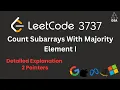 Count Subarrays With Majority Element I Leetcode 3737 Medium Problem