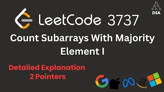 Count Subarrays With Majority Element I Leetcode 3737 Medium Problem