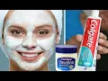 quick results Glowing skin without wrinkles TOOTHPASTE and face mask with VASELINE
