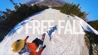 Skiing the North Face Black Diamond Free Fall on Mount Snow VT