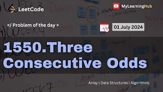 1550 Three Consecutive Odds using Java 01 July 2024 Leetcode Array Data Structures Java