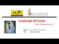JavaScript 2D Game Development Java Institute Chalindu Nimsara