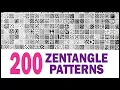 200 Zentangle Patterns 200 Doodle Designs 200 Mandala Creations