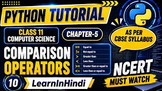 Comparison Operators in Python Python for Beginners Class 11 Computer Science