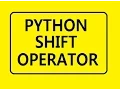 Python Binary Shifting