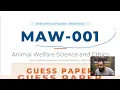 MAW 001 IGNOU Important Questions 2026 Animal Welfare Science and Ethics MAW 001 Solved Guess Paper