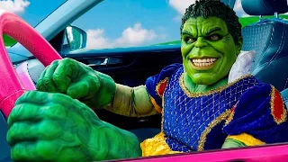 We are in the car, Princess Superhero Save the Day! Rules of conduct for children | Ksysha Kids TV