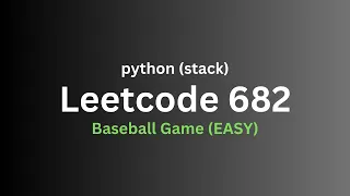 Leetcode 682 - Baseball Game Easy