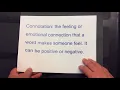 Connotation and Denotation
