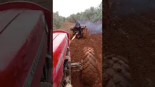 مساعده جرار لوزنك بواسطه جرارماسي   دفه رباعي لاستخراجه من الوحل دندنها