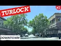 Driving Downtown Turlock California Dash Cam USA