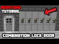 How to Make a Combination Lock Door in Minecraft Redstone Tutorial