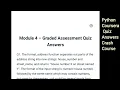 Coursera Crash Course On Python Quiz Solution - The 7hubent 2024