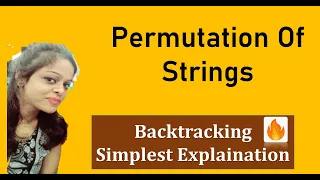Permutation Using Backtracking Complete Backtracking Analysis Algo Code