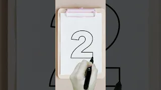 How to Draw 3D Number 2 Easy Step-by-Step Tutorial
