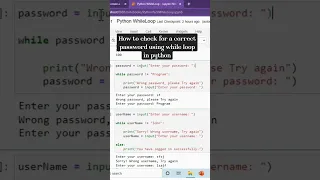 How to check for password using While Loop Link in Description