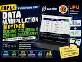 Data Manipulation in Python Adding Columns Sorting DataFrames Python CDP 04