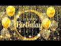 Lagu 1 HOUR Happy Birthday Song | Gold theme backdrop background