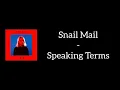 Lagu Snail Mail - Speaking Terms (Lyrics)