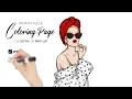 Fashion Girl Coloring Page Printable Adult Coloring Book Procreate Coloring iPad Digital Coloring