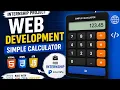 Simple Calculator Using HTML CSS JavaScript Web Development Internship Project InternPe
