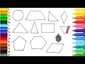 Teach Drawing to Kids Shapes Coloring Page for Kids Learning Math Easily