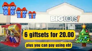 Big Lots Bogo gifts plus how to use your ebt card to pay 6 giftsets for only 20 00