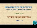 Basics Of Python Part-2 Character Set Tokens Keywords Identifiers Literals Class 11