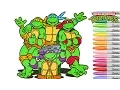 Teenage Mutant Ninja Turtles Coloring Book TMNT Colouring Pages Superhero Rainbow Splash