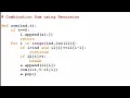 Recursion 2 Combinational list Sum