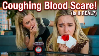 COUGHING UP BLOOD PRANK ON MY SISTER!!