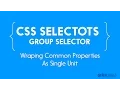 CSS group Selector tutorial in Telugu