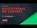 Atcoder Educational DP Contest Problem D Knapsack - 1