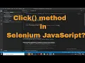 how to click an element in selenium webdriver using javascript click method Selenium Javascript