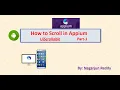 How to Scroll in Appium Part-1
