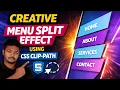Creative Menu Split Effect Using CSS Clip-Path