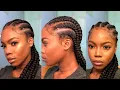EASY FEED-IN CORNROWS PROTECTIVE STYLE ON NATURAL HAIR HOW TO CORNROW YOUR OWN HAIR