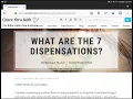 What Are The 7 Dispensations