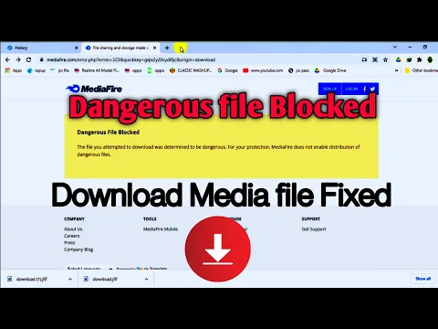 Download MP3 How To Dangerous File Blocked Error Fixed Download Mediafire Blocked File 2021