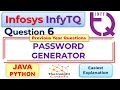 Infosys infyTQ Coding JAVA Python Question6 infyTQ Previous Slot Coding Question Answer Explained