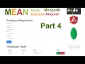Nodejs Angular with Mongodb MEAN Crud App Part 4
