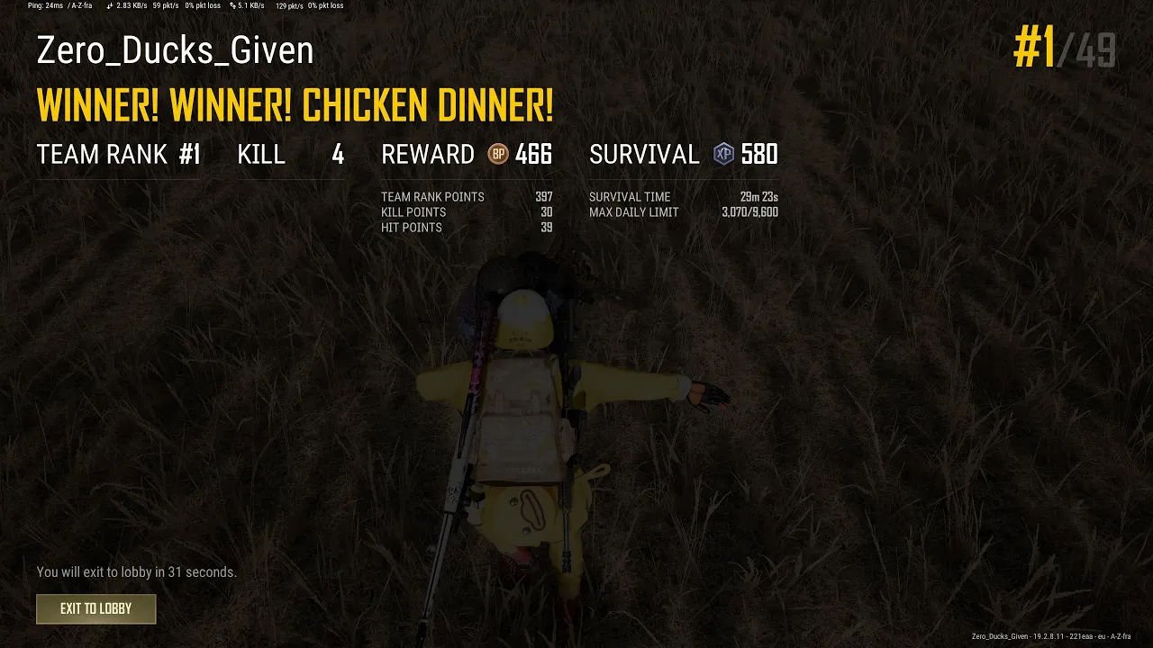 PUBG - The World's Oldest Dog (Erangel Duo WWCD)