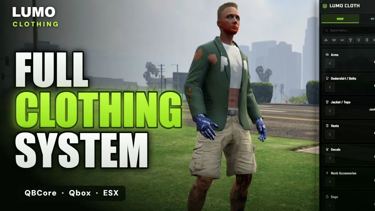 ​Lumo Clothing — Shops, Barber, Tattoos & Creator (Escrow)
