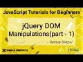 JQuery DOM Manipulations Part 1
