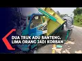 Download Lagu Saling Bertabrakan, Dua Truk Ringsek