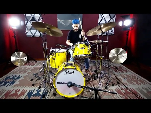 Bateria Pearl Decade Maple Bop Jazz Ice Mint com Bumbo 18