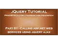 Calling asp net web services using jquery ajax