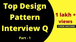 Java Design Pattern Interview Questions and Answers MOST ASKED DESIGN PATTERN INTERVIEW QUESTIONS